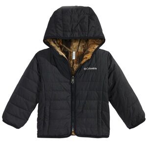 Columbia Black Reversible Camo Light Coat/Jacket 2T
